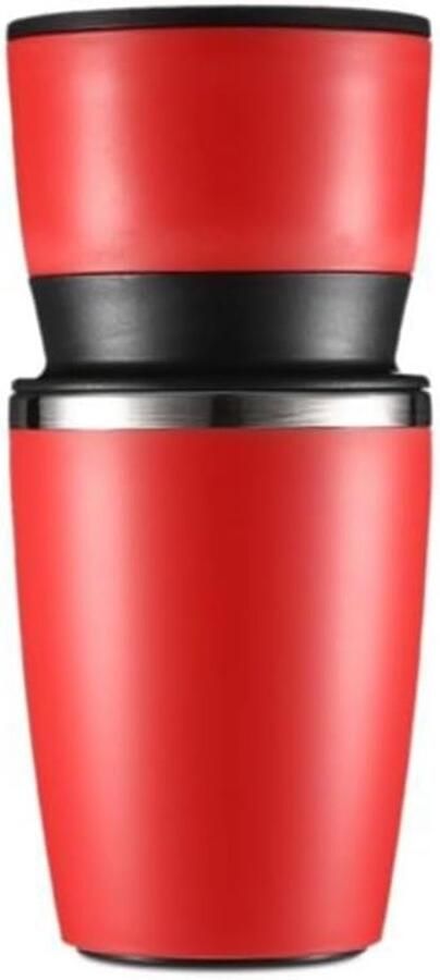 Handmatige Koffiemolen Koffiezetapparaat Verse Koffie Met Geïntegreerde Beker 240 ml Rood