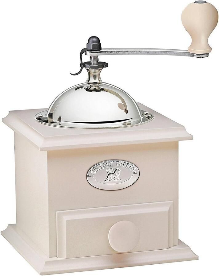 Handmatige Koffiemolen Kronos (19 cm) in Wit voor Verse Koffiebonen