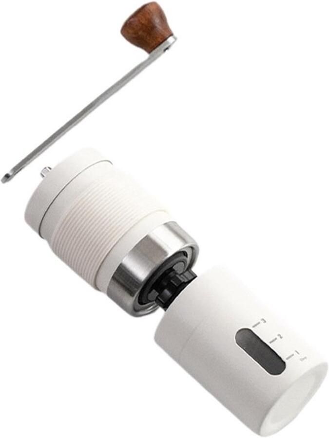 Handmatige Koffiemolen Kruk Koffiebonenmolen Koffie Zetten Afneembare Handgreep 12.5 cm Hoog Wit