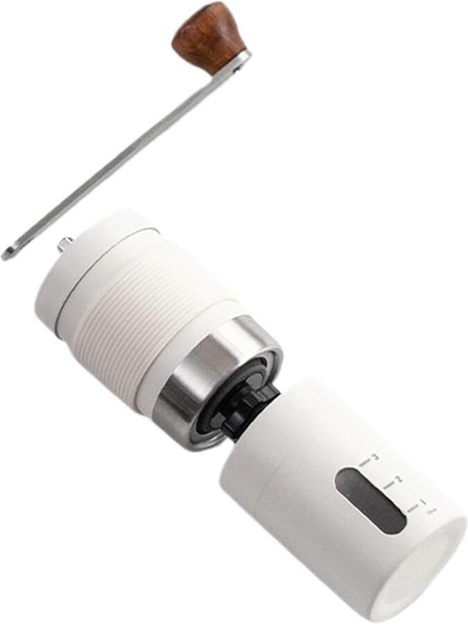 Handmatige Koffiemolen Kruk Koffiebonenmolen Koffie Zetten Afneembare Handgreep 12.5 cm Hoog Wit