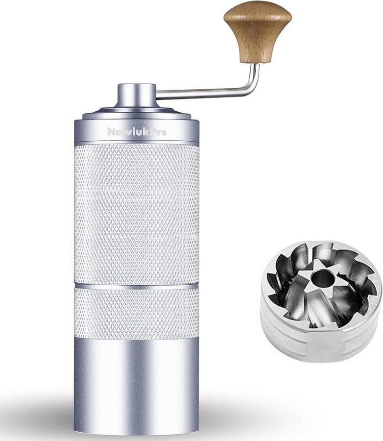 Handmatige Koffiemolen met 24 Maalstanden Draagbare Mini Koffiemolen voor Thuis en Op Reis