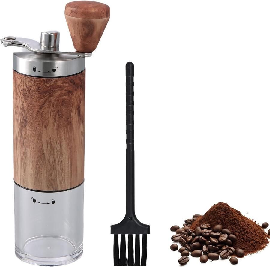 Handmatige Koffiemolen met 5 Instelbare Standen voor Espresso en Filterkoffie