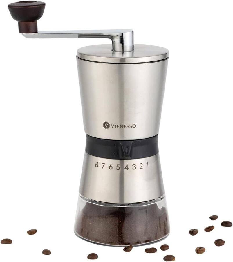 Handmatige Koffiemolen met Keramisch Maalwerk 8 Instellingen voor Perfecte Maling