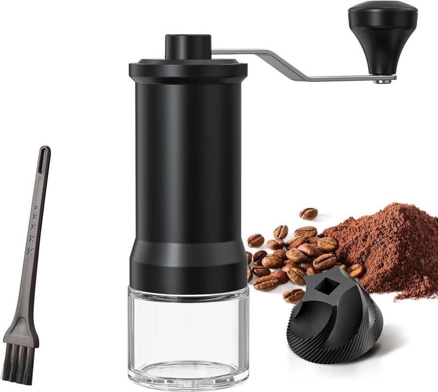Handmatige Koffiemolen met Keramische Kegelmolen 30-traps Instelbaar voor Espresso Aeropress French Press en Moka