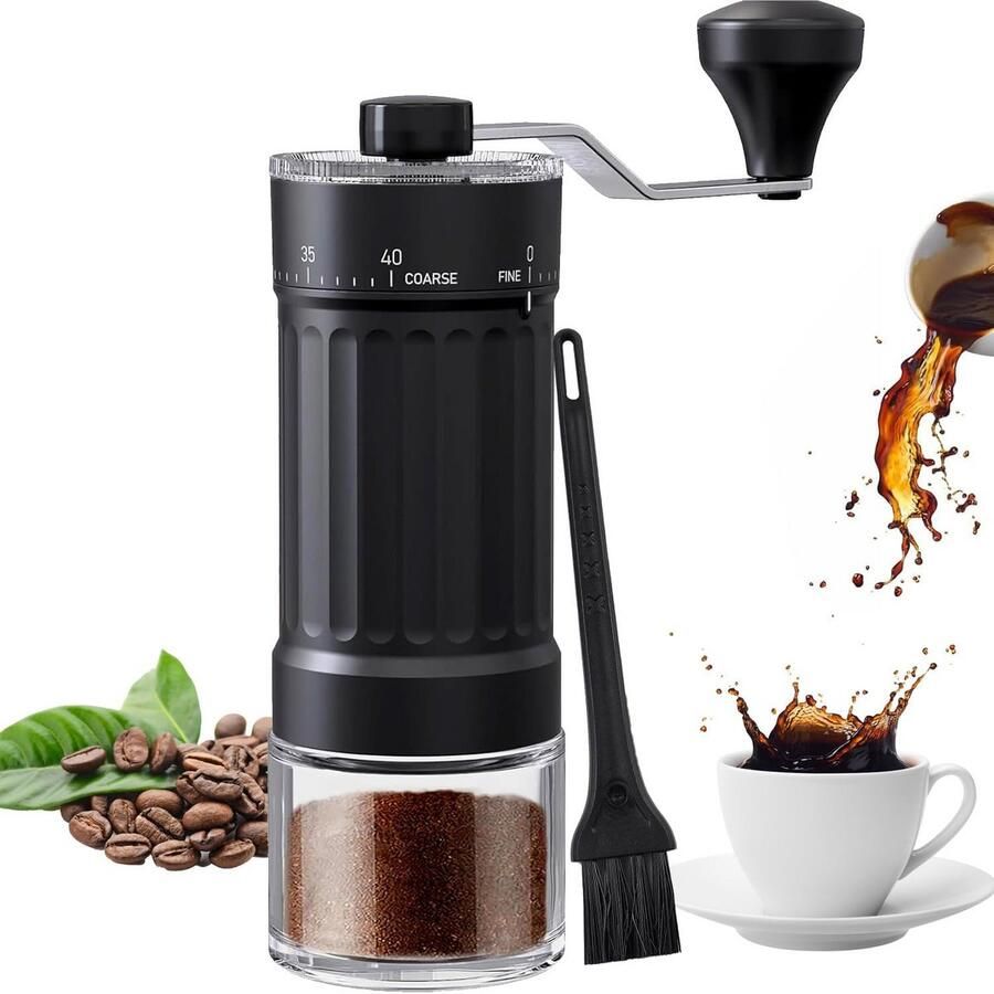 Handmatige Koffiemolen met Keramische Maalschijven & 40 Instellingen Perfect voor Filterkoffie Aeropress en Moka Pot