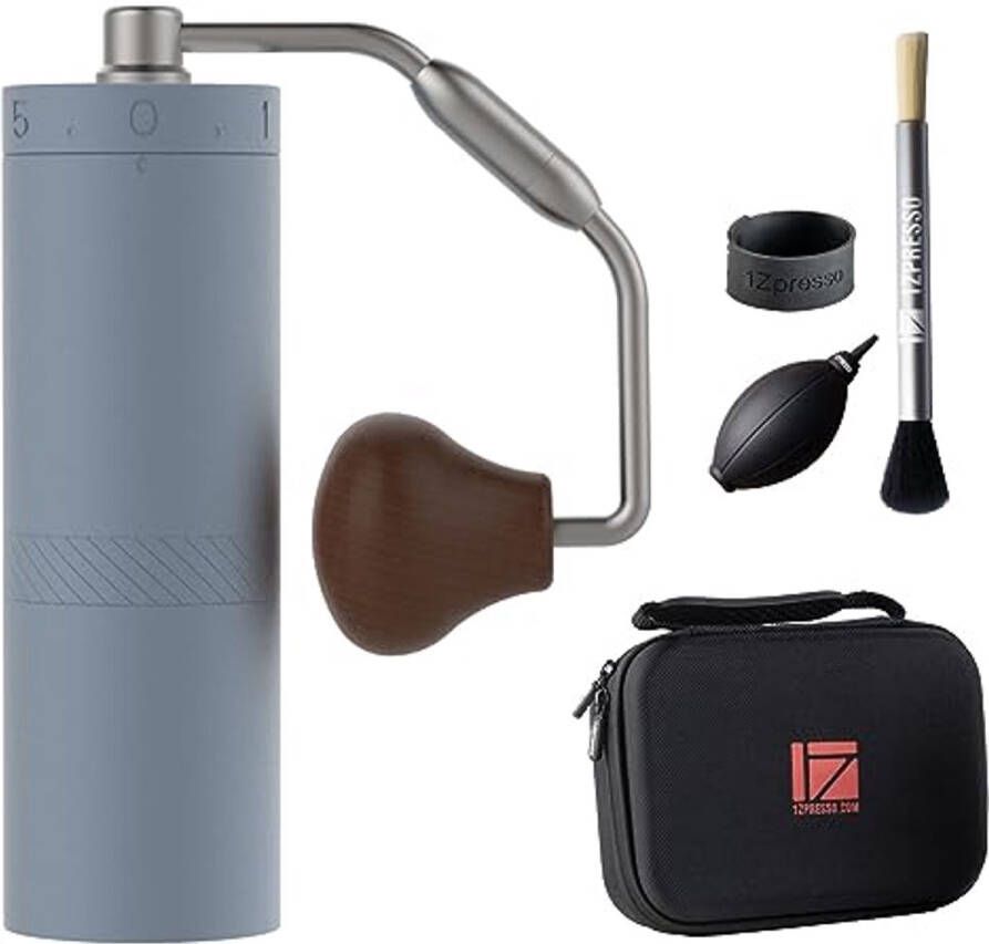 Handmatige Koffiemolen met Roestvrijstalen Maalschijven en Externe Instelling – Perfect voor Cafeïnemomenten