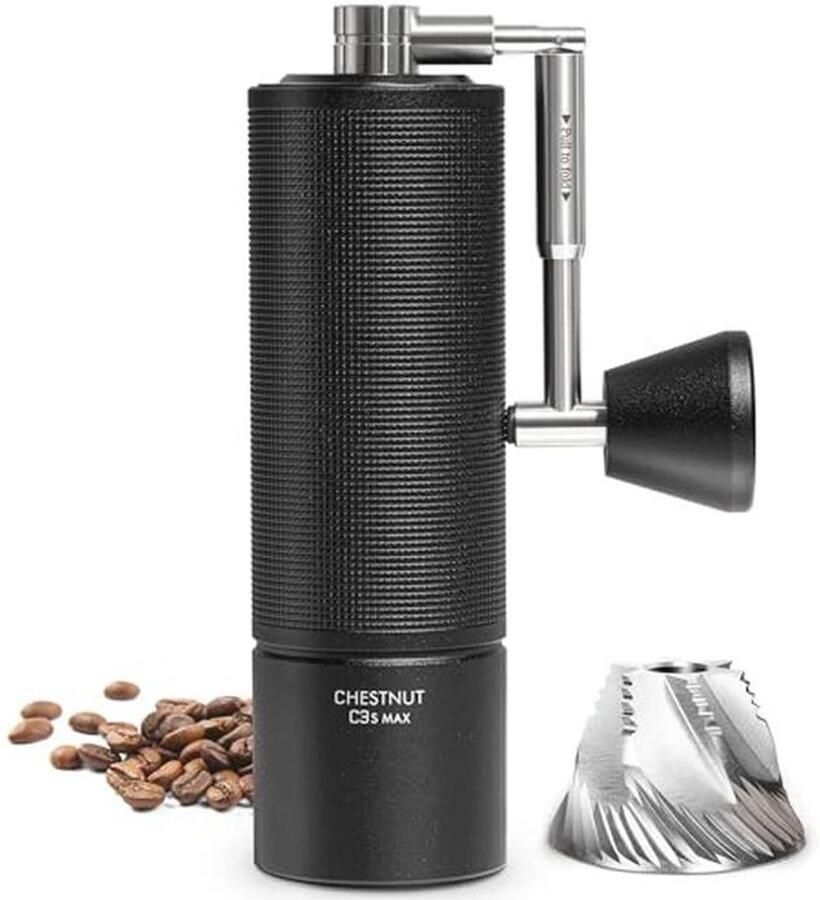 Handmatige koffiemolen met volledig metalen behuizing Perfect voor Espresso en French Press