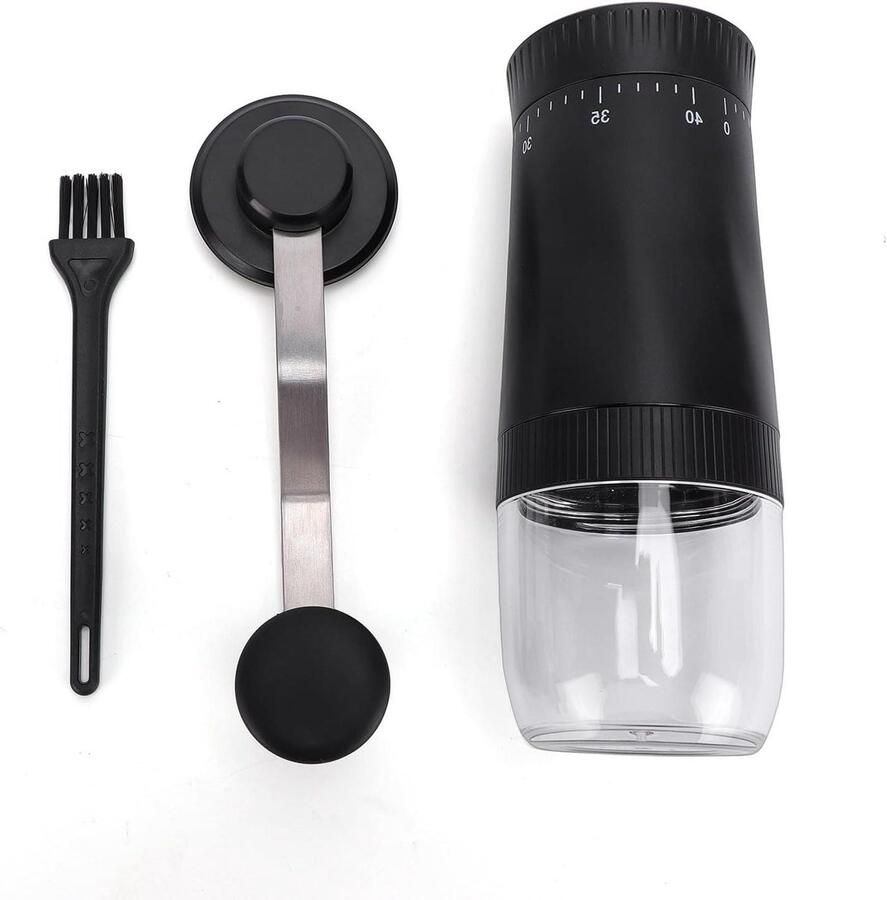 Handmatige Koffiemolen Reismolen Vers Verse Koffie 40 Maalniveaus 90 ml Capaciteit Zwart
