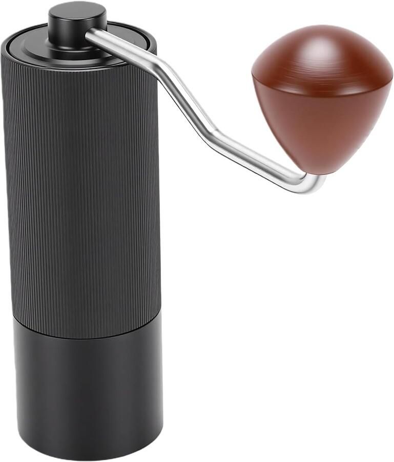 Handmatige Koffiemolen Roestvrij Staal Molen Verse Koffie Zetten 55 Instelbare Maalgraad 25g Capaciteit Zilver