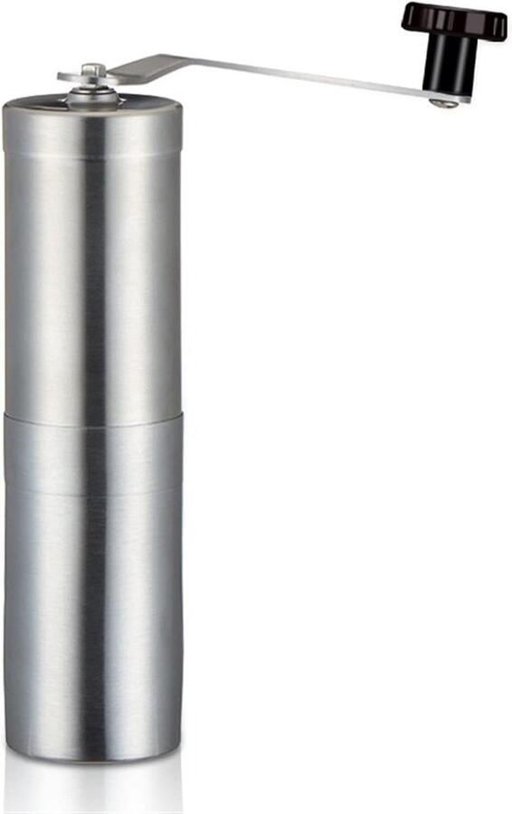 Handmatige Koffiemolen Roestvrij Staal Verse Koffie Instelbare Maalgraad 30g Capaciteit Zilver