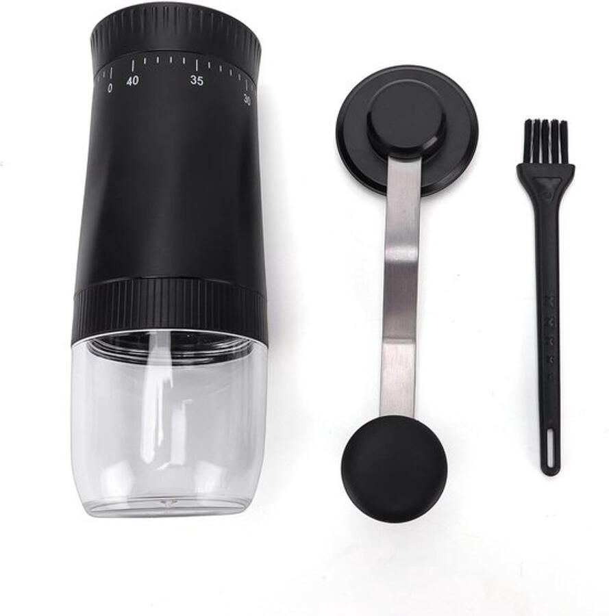 Handmatige Koffiemolen Roestvrijstaal Malen Verse Koffie 40 maalstanden 90 ml capaciteit Zwart