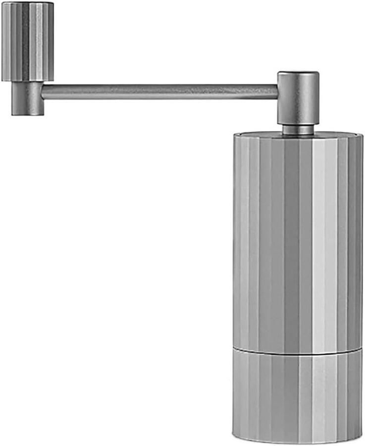 Handmatige Koffiemolen RVS Bonenmaler Verse Koffie Zetten Stille Bediening 13.5 x 5 cm Blauw Zilver