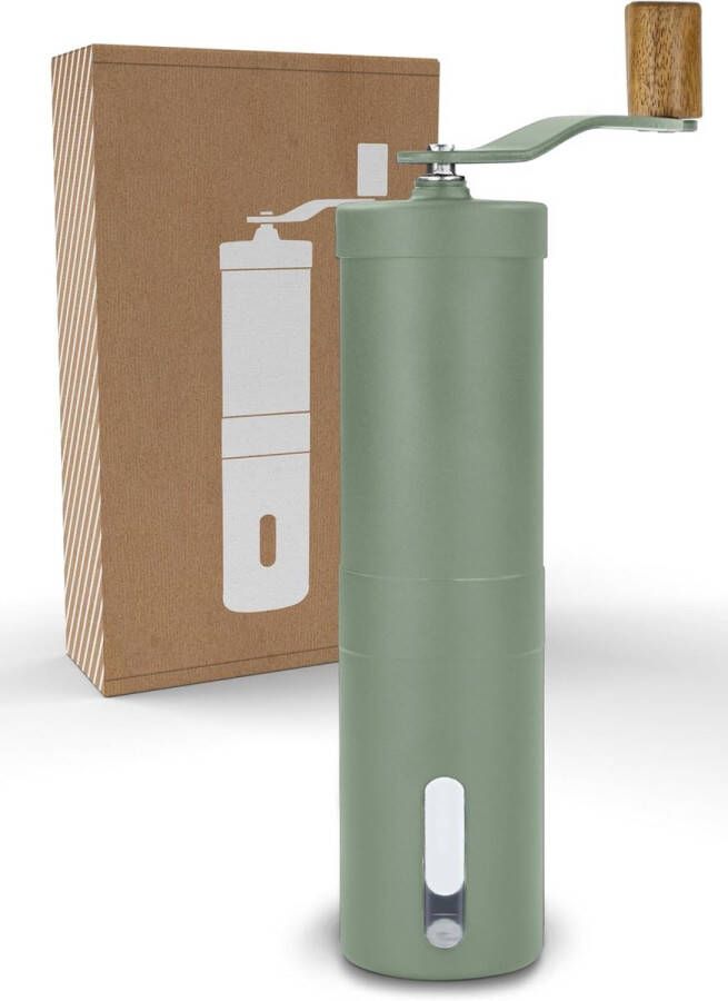 Handmatige Koffiemolen van Roestvrij Staal en Aluminium Perfect voor Espressokoffie Keramisch Maalwerk Duurzaam en Elegante Design