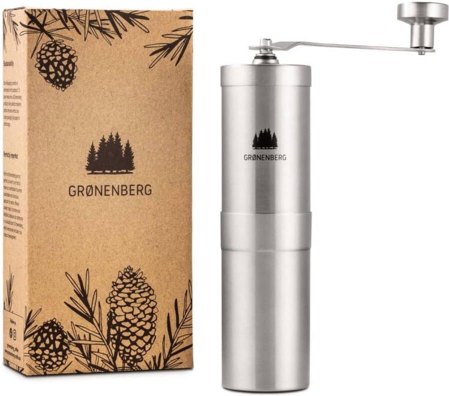 Handmatige Koffiemolen van roestvrij staal met keramische maalwerk Ideaal voor Espresso en Reis