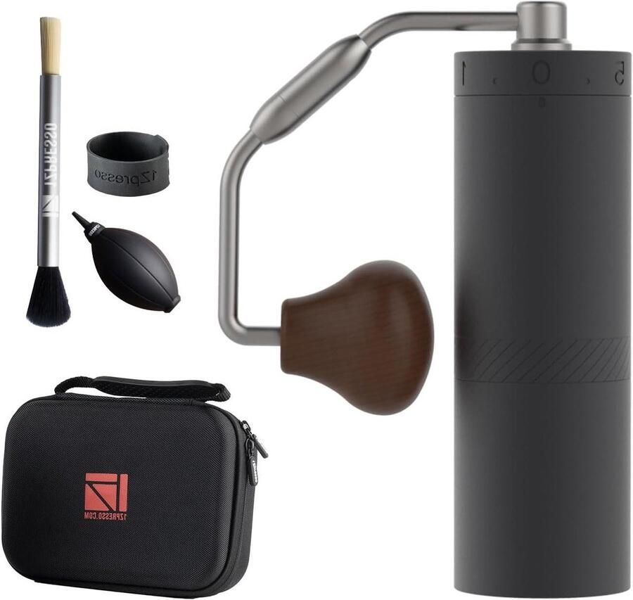 Handmatige Koffiemolen Zwart Verse Koffie Zetten Externe Instelling 25-30g Capaciteit Zwart