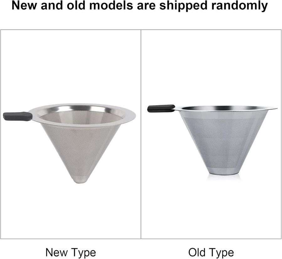Handmatige Druppel Koffiezetapparaat Glas met Roestvrijstalen Filter 400 ml