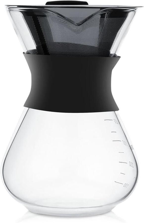 Handmatige Koffiezetter van 400ml met RVS Filter Herbruikbare Pour Over Koffie Maker voor Perfecte Koffieervaring