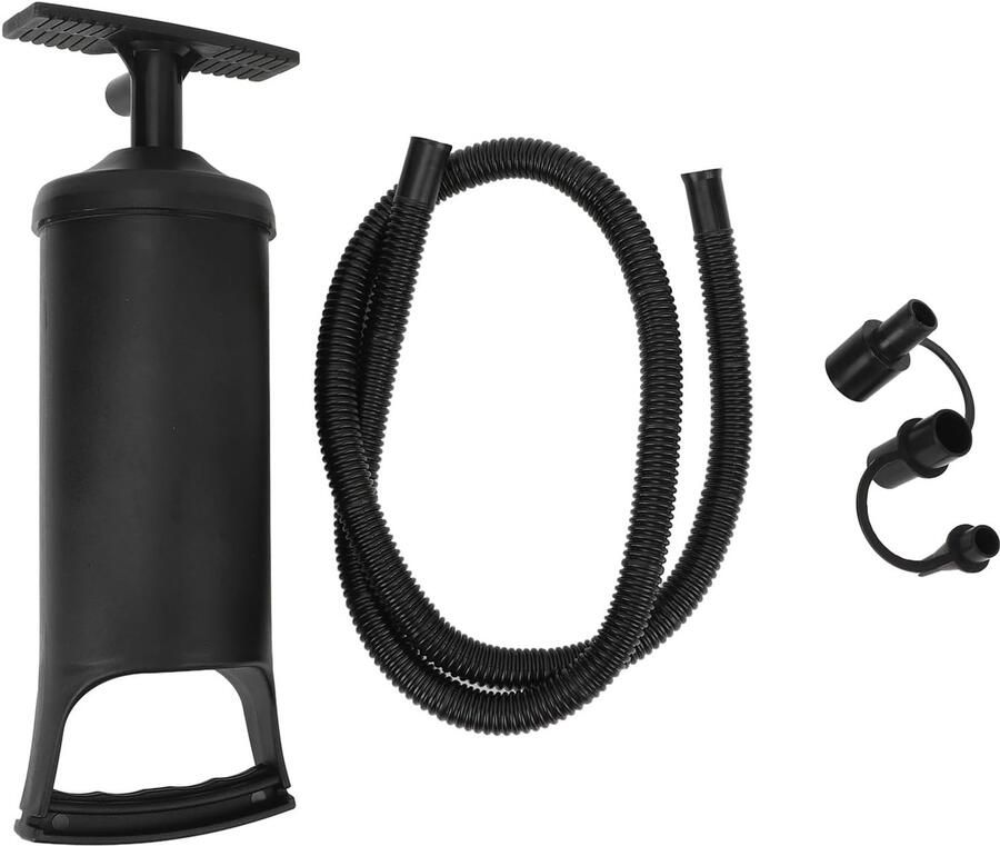 Handmatige luchtpomp met 3 sproeiers PVC -handpomp niet -slip pedaal draagbare pomp snelle inflatie -accessoires voor opblaasbaar matraspoolspeelgoed