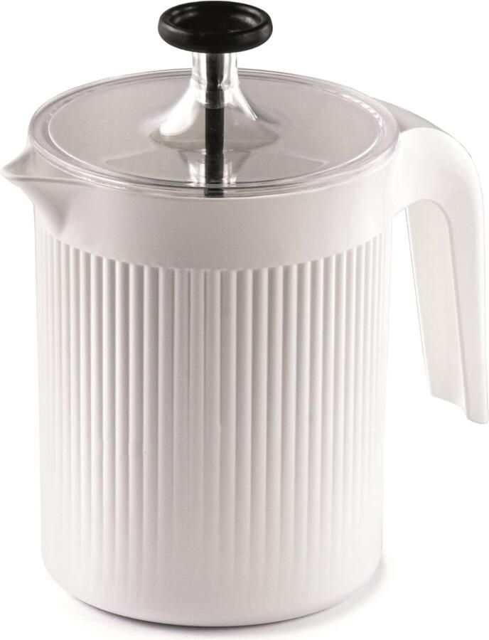 Handmatige Melkopschuimer voor Cappuccino Wit 0.5 Liter Made in Italy 0% BPA Beste Kwaliteit