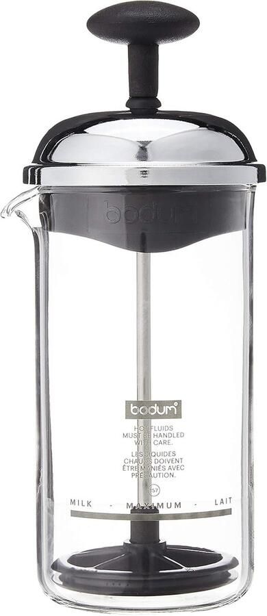 Handmatige Melkopschuimer voor Lekkere Cappuccino's en Latte Macchiato's Zwart 0 08 Liter