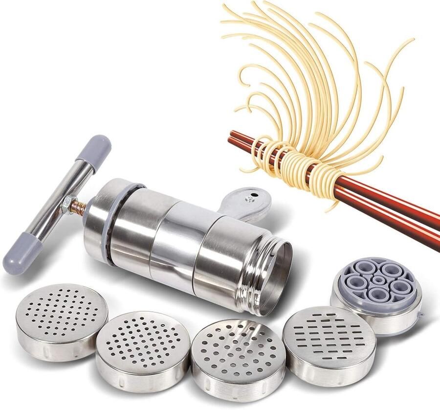 Handmatige Noodle Machine Draagbaar Handmatig Bediende Pasta Machine Pers Pasta Maker RVS Maken Machine voor Thuis Restaurant Camping Reizen