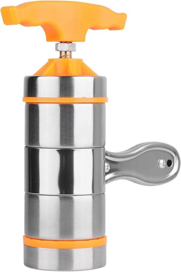 Handmatige Noodle Pers met 7 Mallen voor Thuis of Restaurant RVS Pasta Maker voor Vers Gemaakt Noodles en Pasta Bereiding