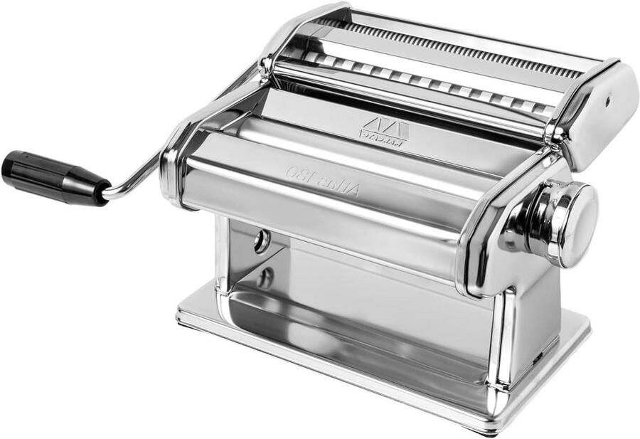 Handmatige Pastamachine Deegmaker Verse Pasta Maken 10 Dikte standen 180 mm breed Zilver