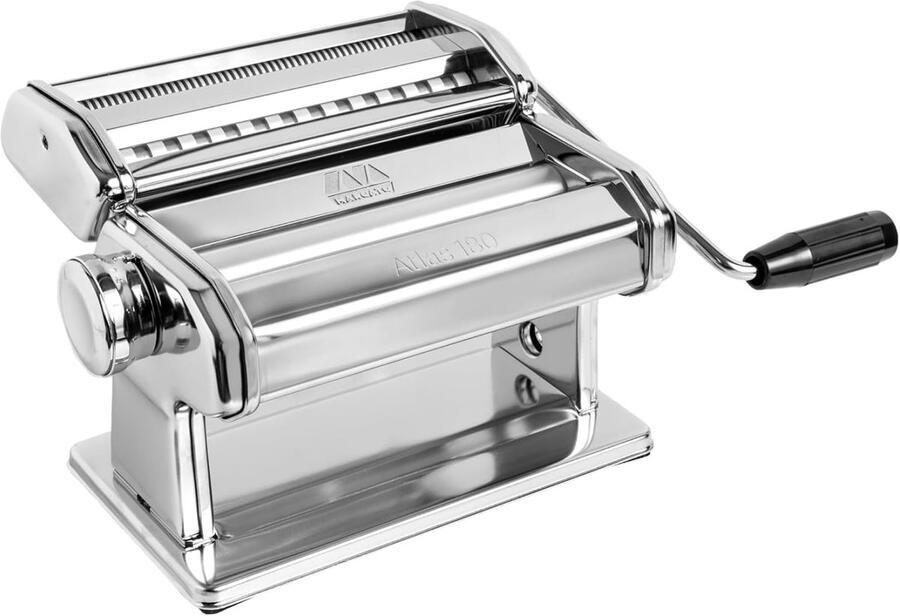 Handmatige Pastamachine Deegmaker Verse Pasta Maken 10 Diktestanden 180 mm Breed Zilver