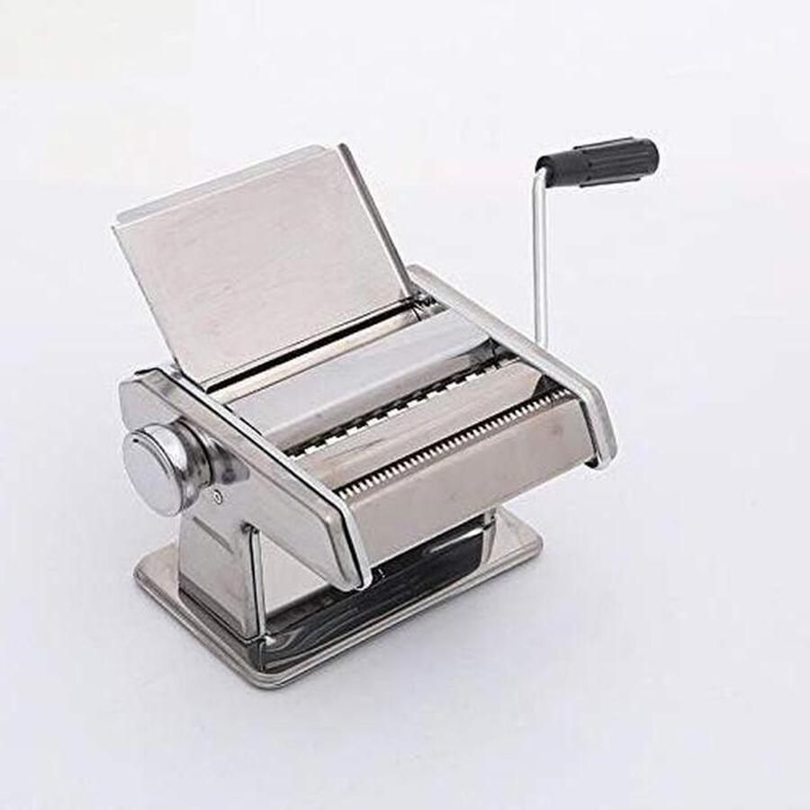 Handmatige Pastamachine Deegroller Machine Verse Pasta Maken Roestvrij Staal 195x180x32mm Zilverkleurig