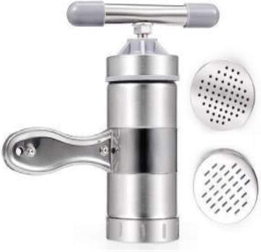 Handmatige Pastamachine Noodle Maker Zelf Pasta Maken Met 5 Vormen 17.5 cm Zilver