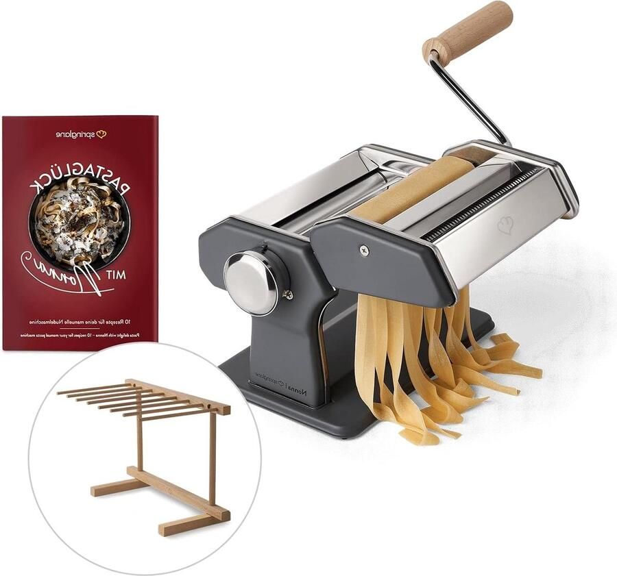 Handmatige Pastamachine Pastamaker Pastaroller Verse Pasta Maken 9 Deegdiktes Instelbaar 41 x 14 x 21.5 cm