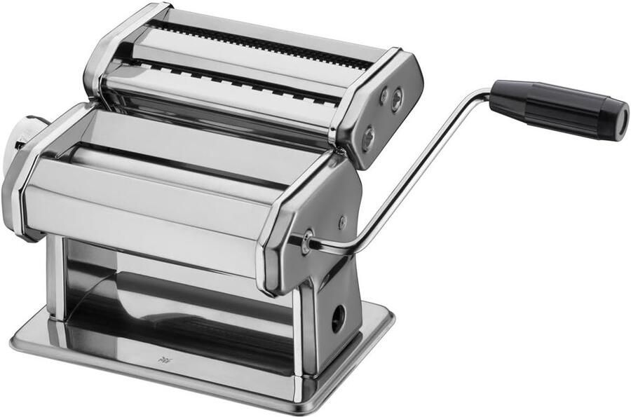 Handmatige pastamachine roestvrij staal 19 5 x 12 5 x 12 5 cm 9 deegniveaus ideaal voor deegplaten smalle en brede pasta
