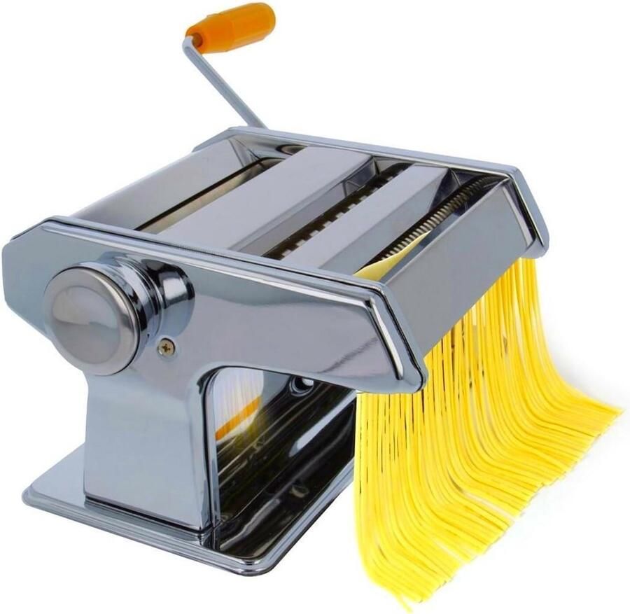 Handmatige Pastamachine van Verchroomd Metaal voor Spaghetti en Tagliatelle