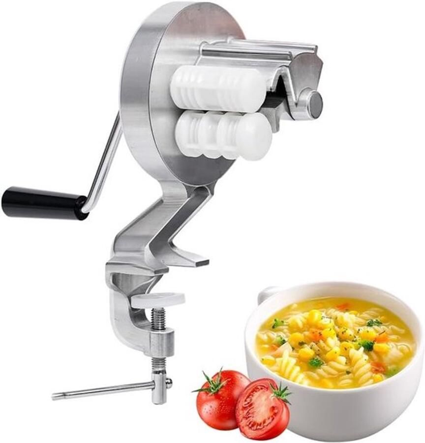 Handmatige Pastamachine voor verse Cavatelli en macaroni draagbare aluminium Pastamaker met handmatige kruk