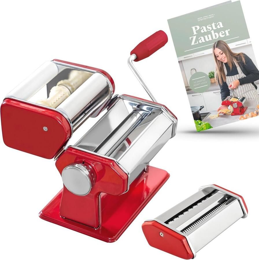 Handmatige pastamachine voor verse pasta incl. receptenboekje voor spaghetti ravioli en lasagne