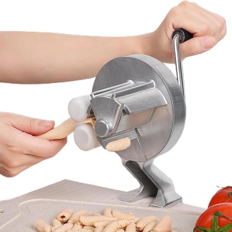 Handmatige pastamaker Cavatelli machine Zelfgemaakte pasta maken Duurzaam en draagbaar 27 x 11 cm Zilverkleurig