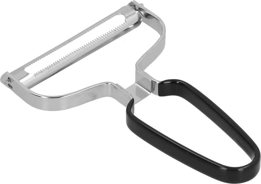 Handmatige Roestvrijstalen Dunschiller Duurzaam Breed Mes voor Keuken Camping Schilgereedschap voor Wortelkool Lichtgewicht Draagbaar Formaat (BLACK)