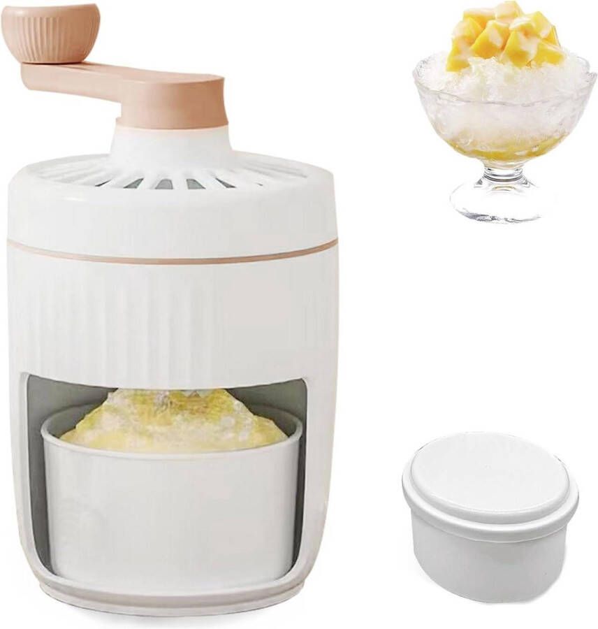 Handmatige roterende slush-ijsmachine Slushie maker met ijsblokjesvorm Handmatige ijscrusher met zwengel BPA-vrij Keukenapparaat Slush puppy machine