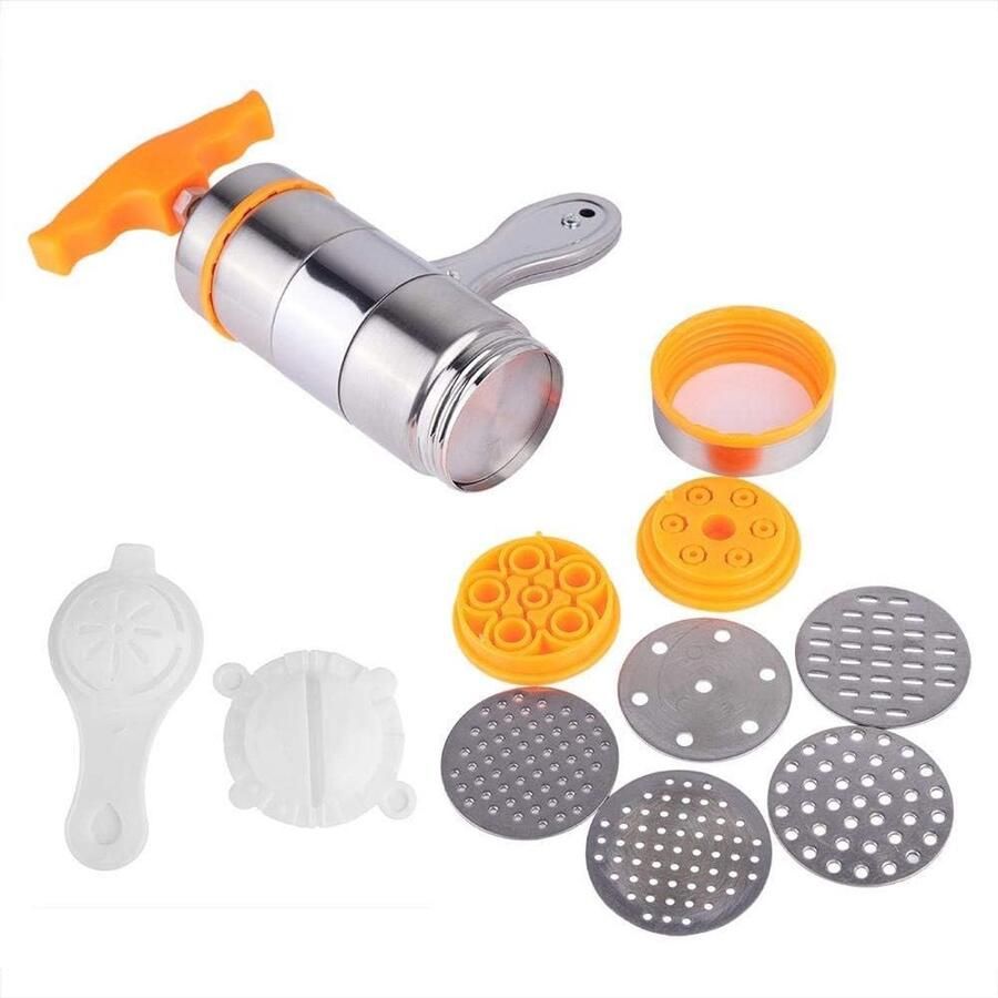 Handmatige RVS Noodle Machine met 7 Vormen Ideaal voor Thuis en Restaurant Noodles Maken Pastamaker en Keukenaccessoire