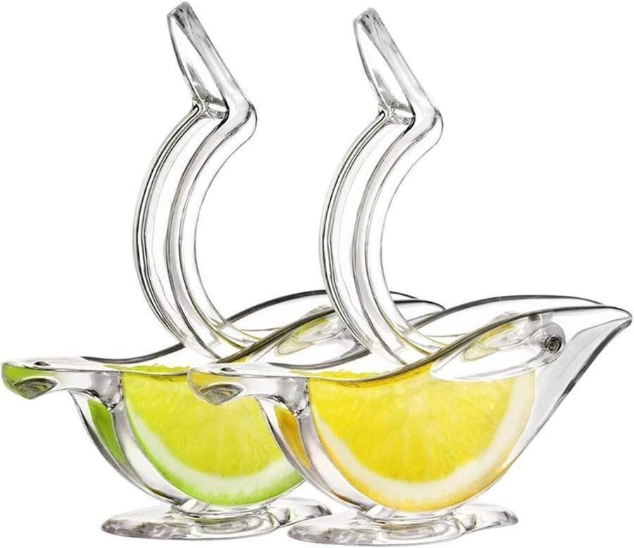 Handmatige Sapcentrifuge Citruspers Vogel Verse Sapjes Maken Ergonomisch Ontwerp 2 stuks Transparant