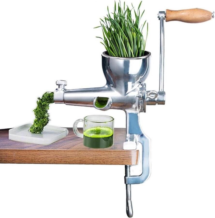 Handmatige Sapcentrifuge Fruitpers Sap Bereiden Stevige Tafelbevestiging 32 x 12 x 32 cm Zilverkleurig