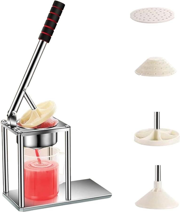 Handmatige Sapcentrifuge Fruitpers Sap Extraheren Verhoogde Sapopbrengst 30 x 24.8 cm Meerkleurig