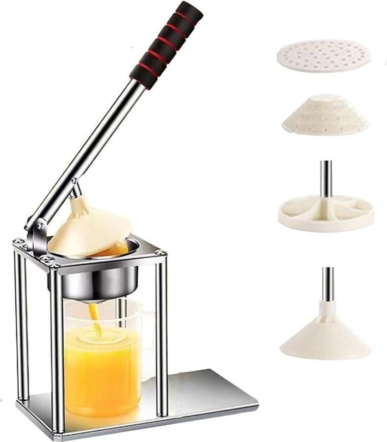 Handmatige Sapcentrifuge Fruitpers Wijnpers Thuis Keuken Gebruik Robuust Roestvrij Staal 156D x 293B x 156H cm