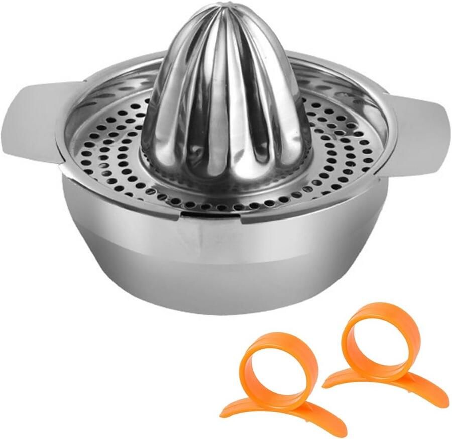 Handmatige sapcentrifuge roestvrij staal met 2-rings schiller eenvoudig schoon te maken compact en lichtgewicht voor thuis en buiten