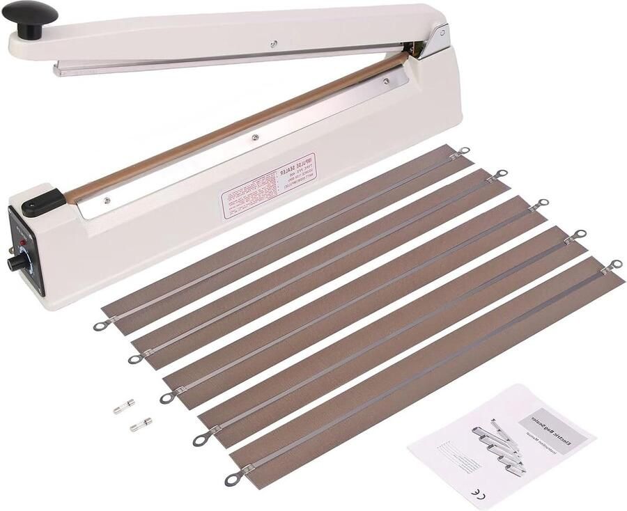 Handmatige Sealer Impuls Sealer Zakken Sluiten Luchtvaartaluminium Behuizing 406 cm Wit