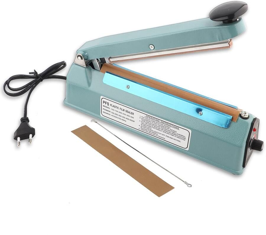 Handmatige Sealing Machine 8 Inch Metalen Impuls Handmatige Sealer Machine EU Plug 220V Dichtstbijzijnde Zak Verpakking Tool Kit