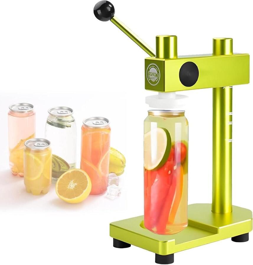 Handmatige Sealmachine Blik Afsluiter Flessen Sluiten Robuuste Koolstofstaal 250-700ml Groen