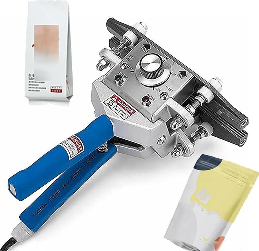 Handmatige sluitmachine Draagbare heatsealer Zakken afsluiten Instelbare temperatuur Tot 60 cm Zilver