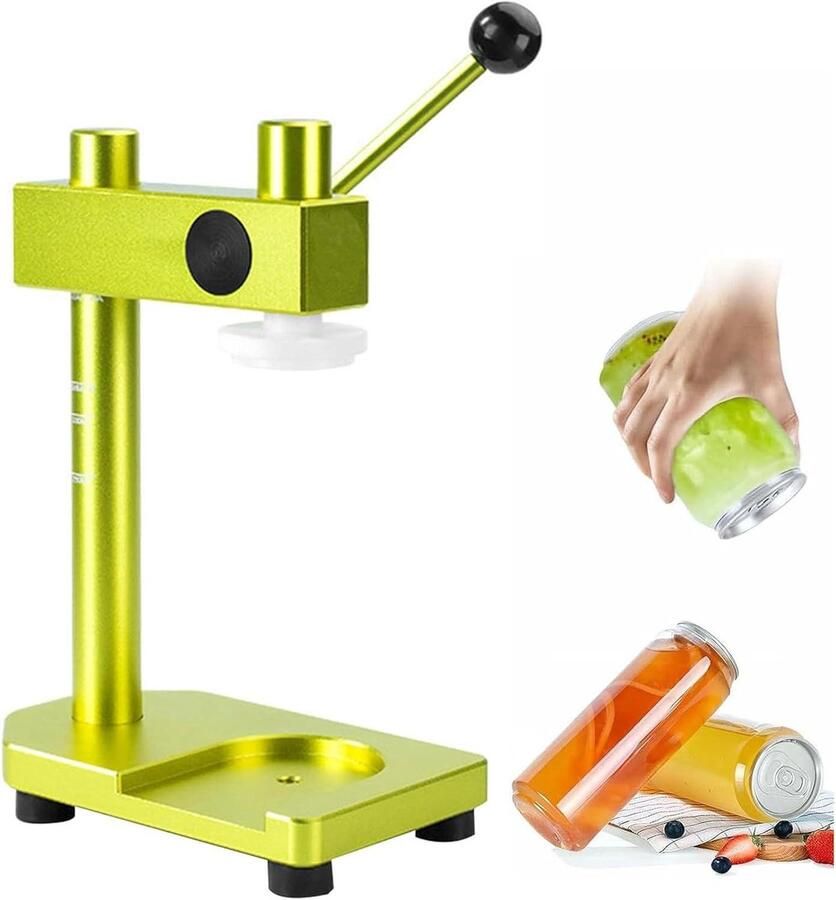 Handmatige Sluitmachine Flessen Drukker Potten en Flessen Sluiten Verstelbare Hoogte 250-700ml Groen