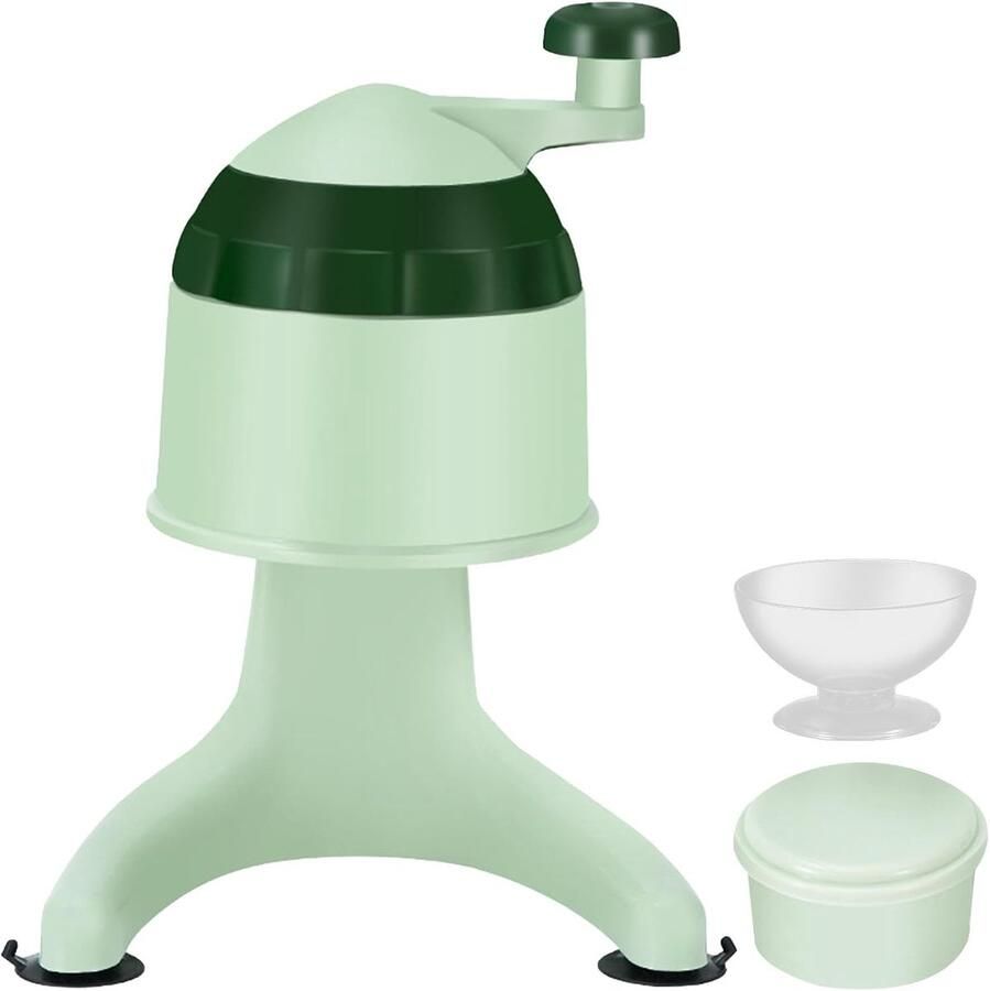 Handmatige sneeuwkegelmachine en ijsschaaf draagbare ijscrusher roestvrijstalen messen geschaafd ijsmachine voor ijs cocktailmaker slush kakigori bingsu